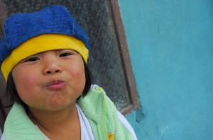 Silly faces at a Compassion center in Bolivia